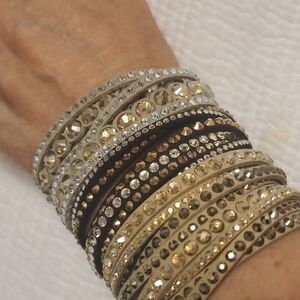 Rhinestone Wrist Wrap Bracelets